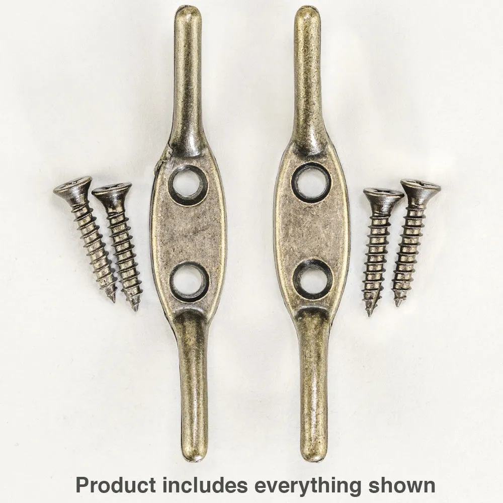 3 1/2" Metal Cord Cleats - Keep Cords Tied Up