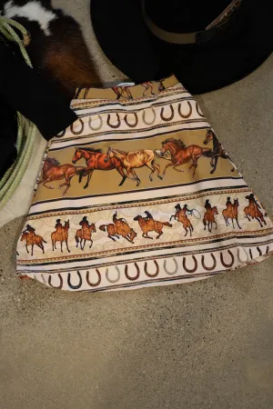 Girl's 'Wild Horses' Gold Maxi Skirt (1, 12/18M ONLY)