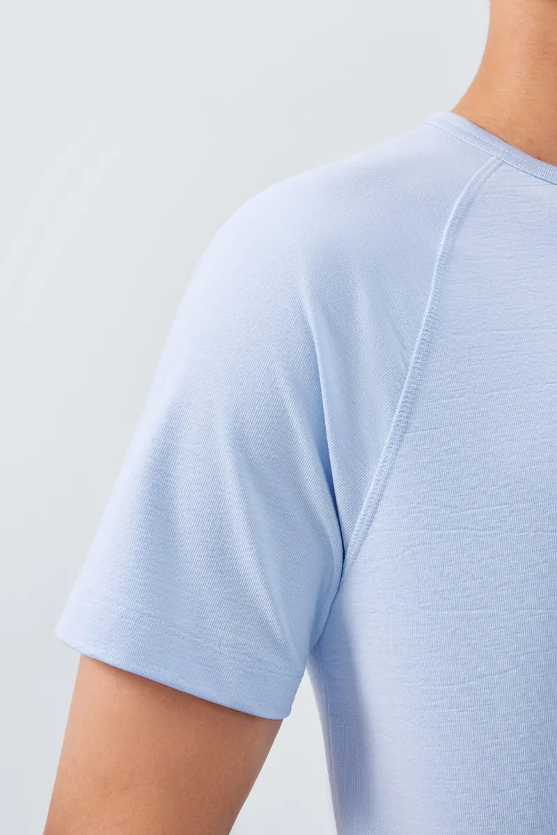 InstantCool Raglan Curved Hem T-Shirt | Light Blue 15940P