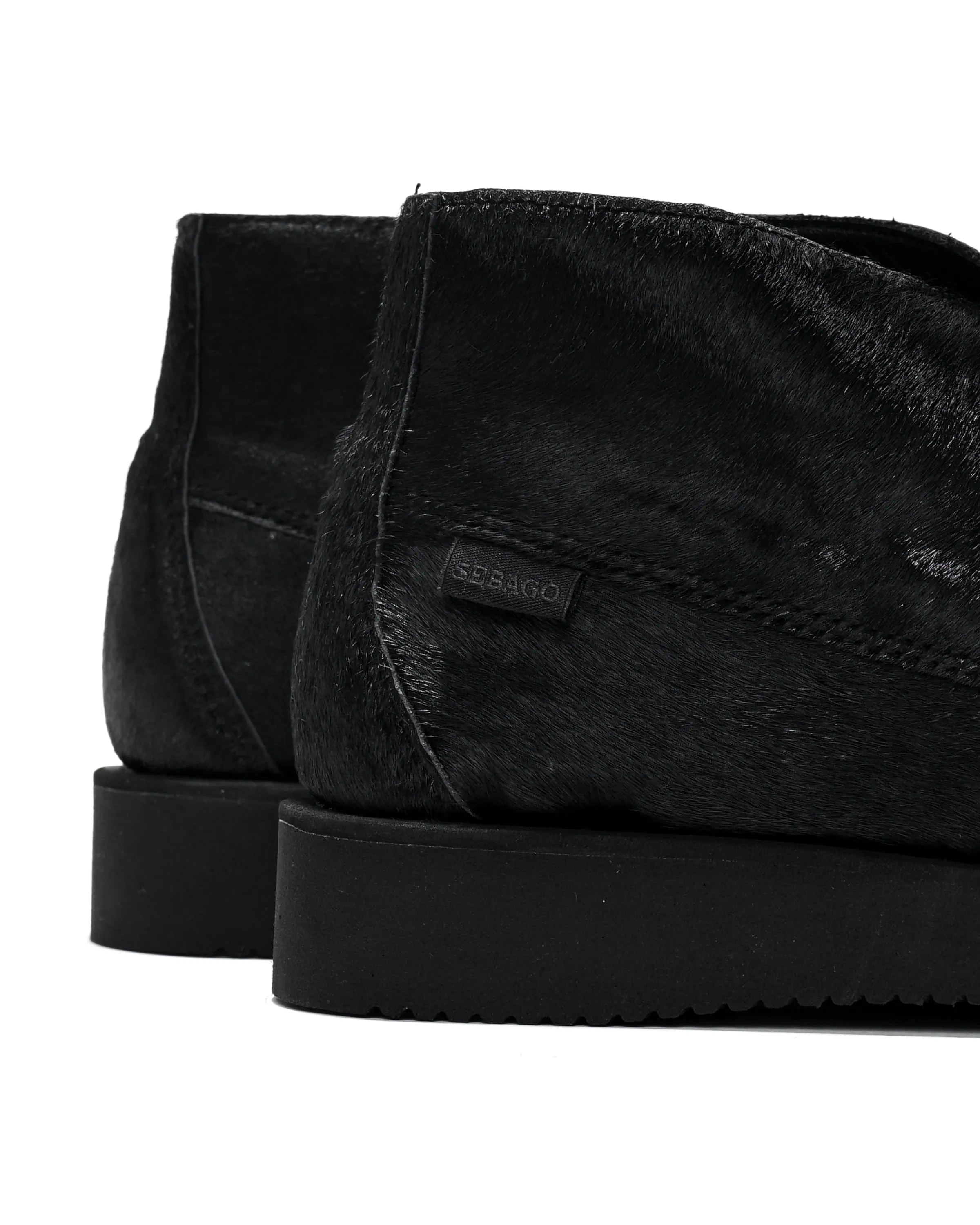 Overlap Mid Wild - Black - Pony Hair w/Vibram Sole