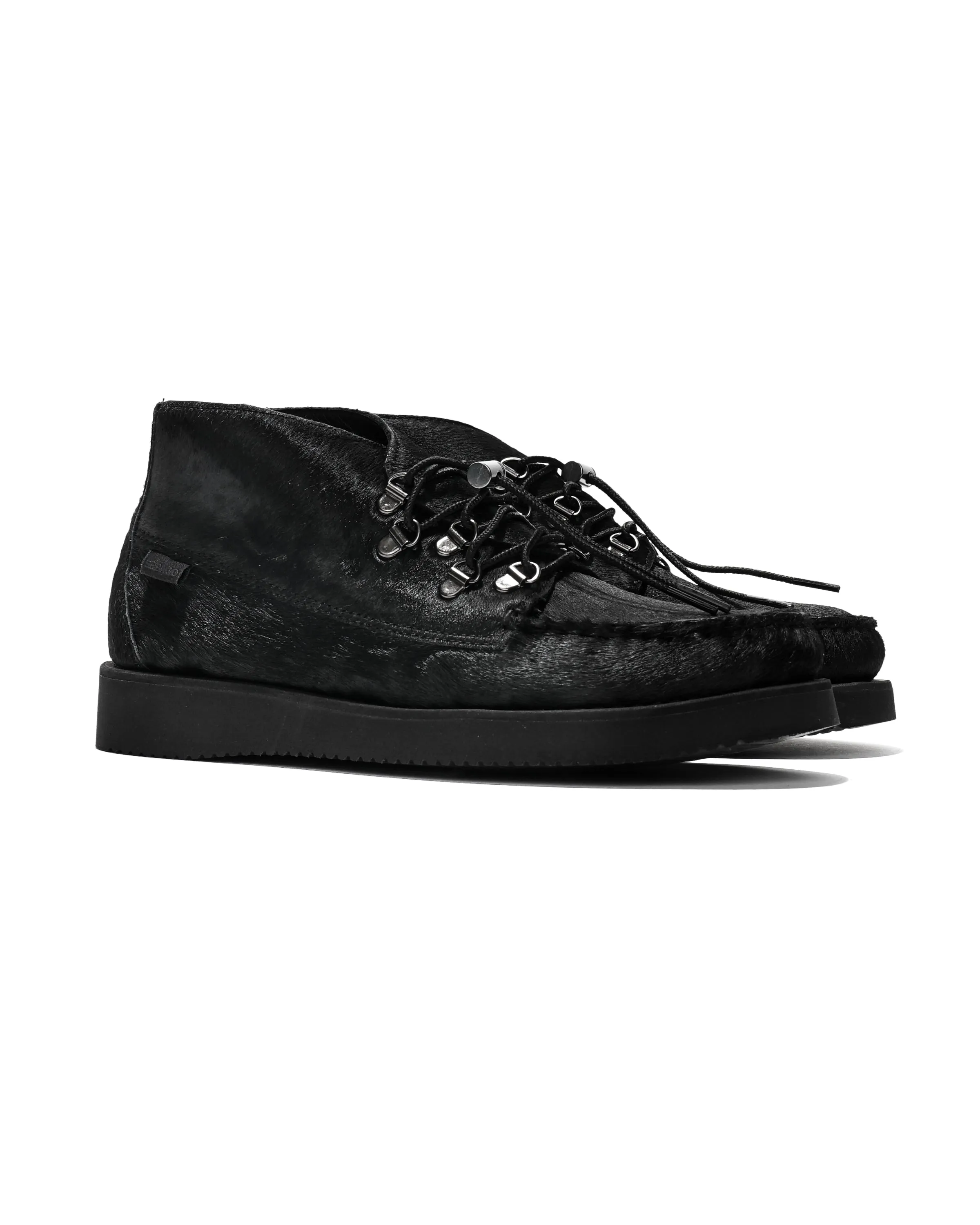 Overlap Mid Wild - Black - Pony Hair w/Vibram Sole