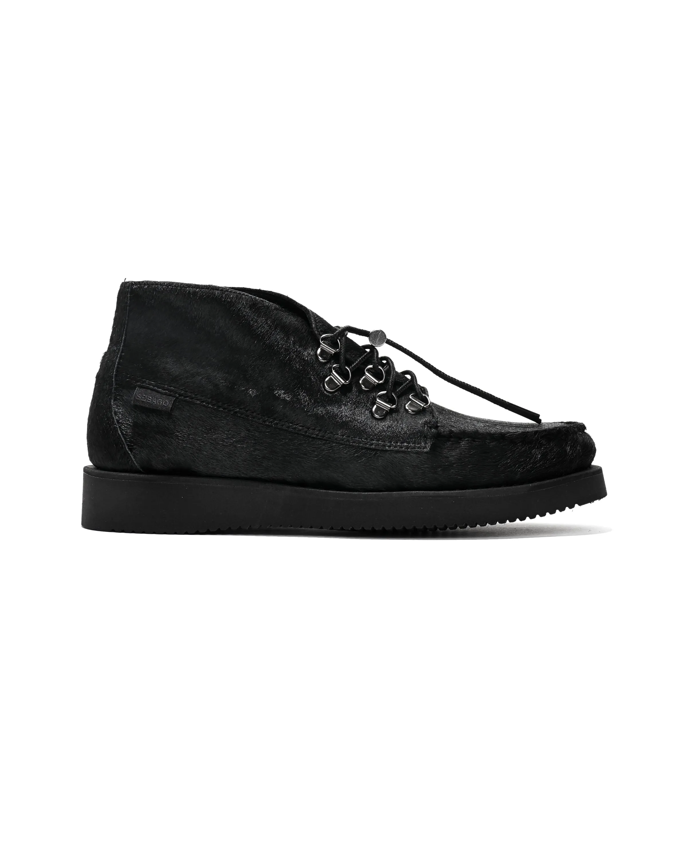 Overlap Mid Wild - Black - Pony Hair w/Vibram Sole